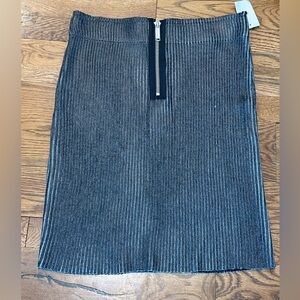 NWT. Public School. Knit Ribbed Knee Length Pencil Skirt. Size 4.